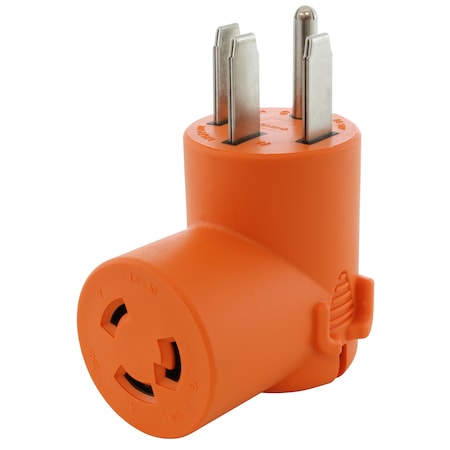 Ac Works Plug Adapter, L6-30R, 14-50P, L6-30P, 14-50P, 0 ft., Orange AD1450L630